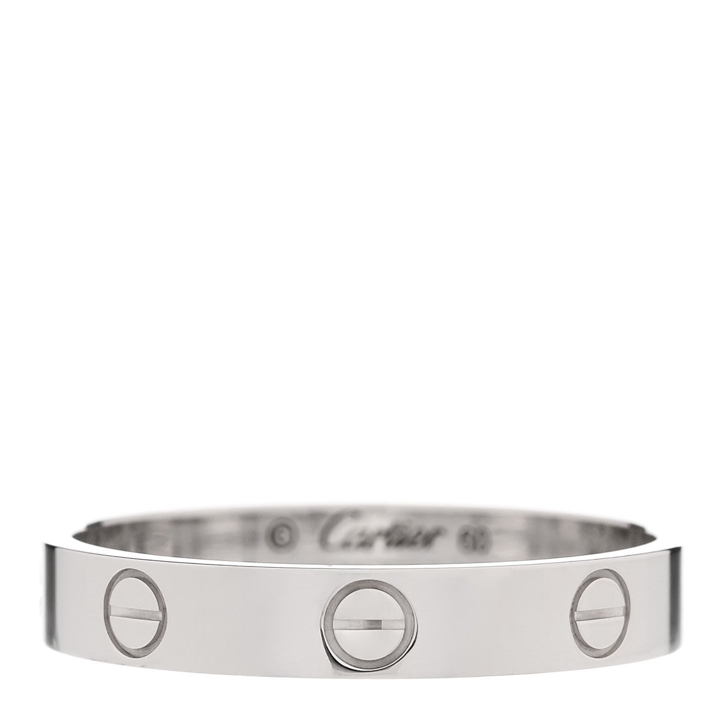 Cartier 18K White Gold 3.5mm LOVE Wedding Band Ring 60 9 1 of 6