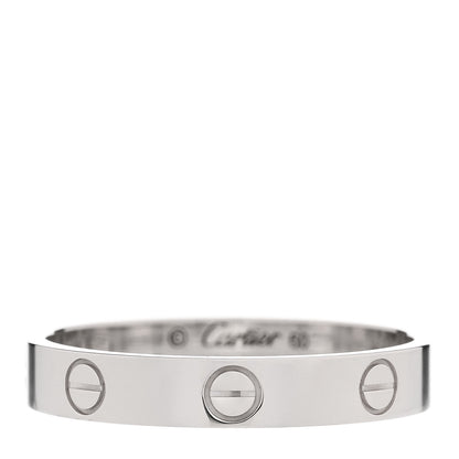 Cartier 18K White Gold 3.5mm LOVE Wedding Band Ring 60 9 1 of 6