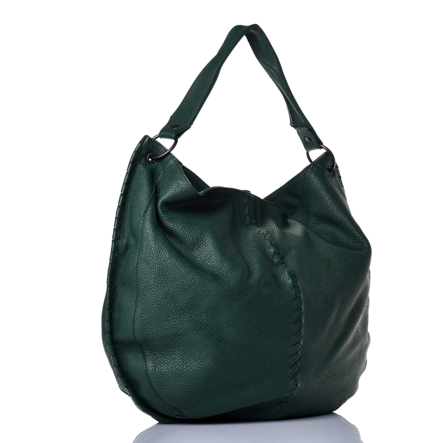 Bottega Veneta Washed Cervo Deerskin Large Hobo Green 3 of 8