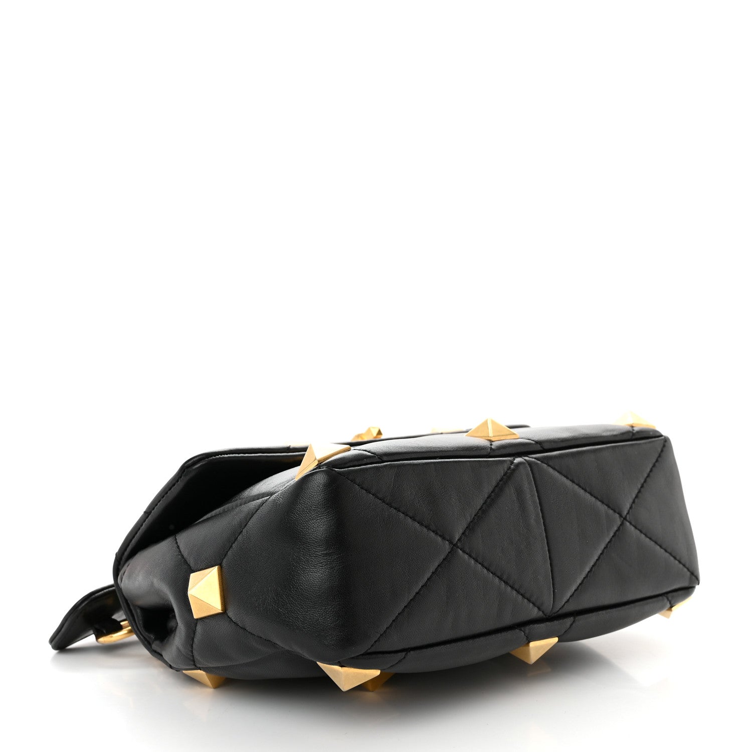 Valentino Garavani Nappa Medium Roman Stud Shoulder Bag Black 4 of 14