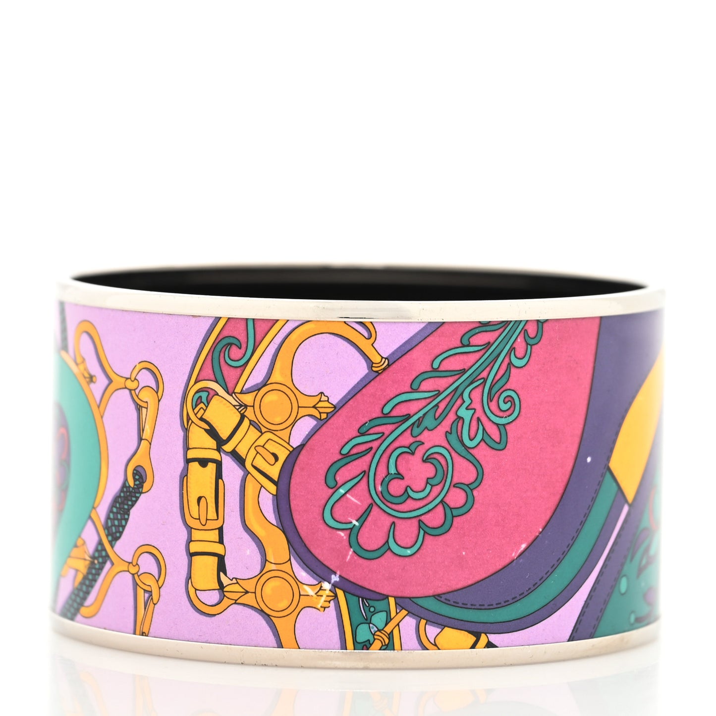 Enamel Printed Extra Wide Festival des Amazones Bracelet 70 Vie D Artiste
