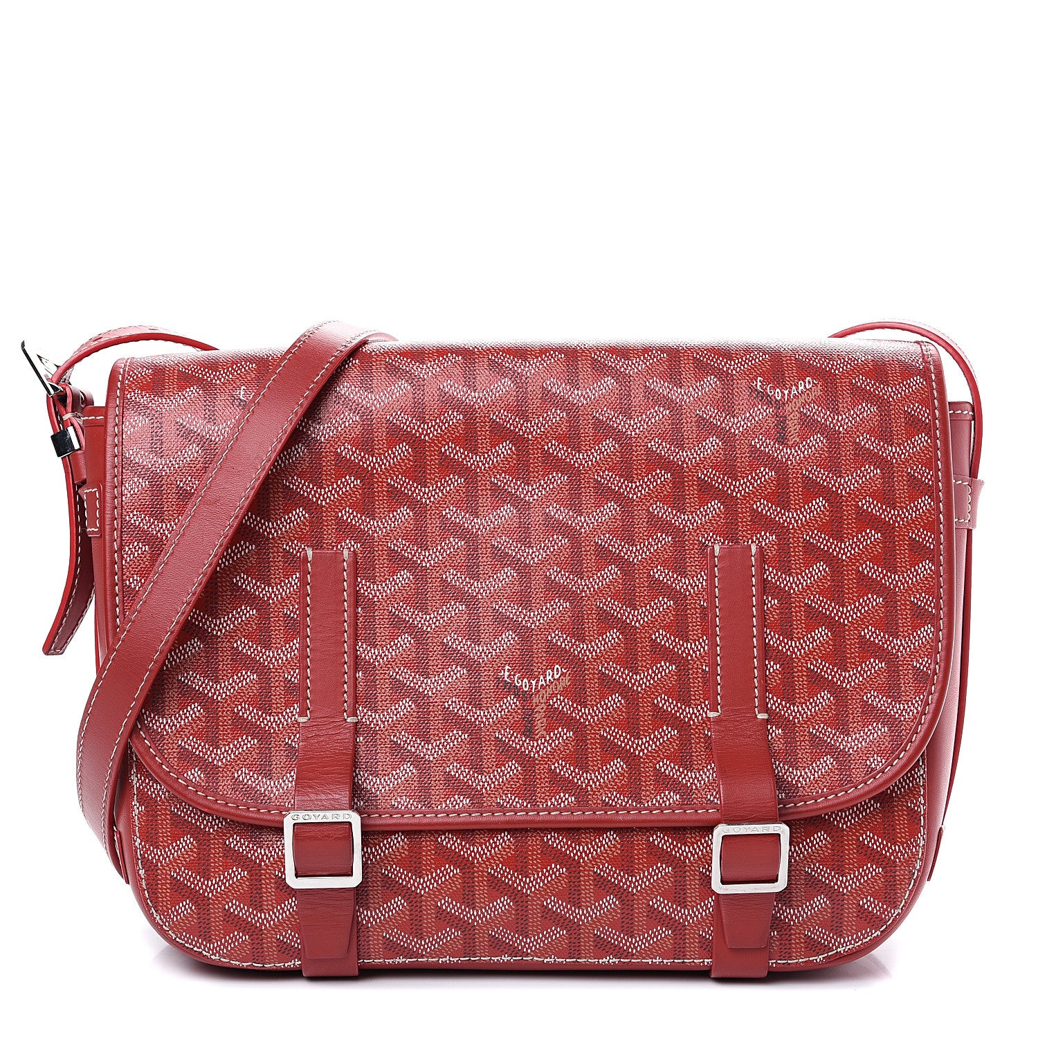 Goyard Goyardine Belvedere MM Messenger Bag Red 1 of 17
