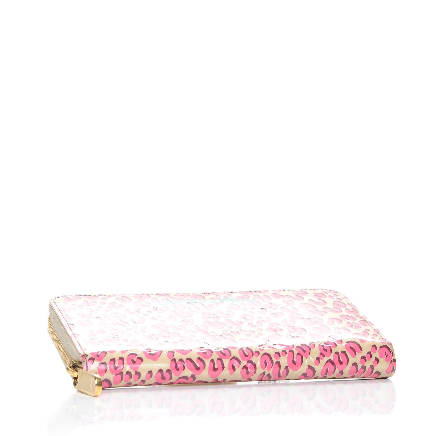 Louis Vuitton Vernis Leopard Zippy Wallet Blanc Corail 4 of 7
