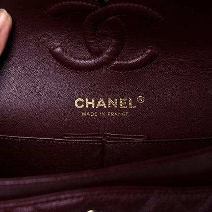 Chanel Caviar Quilted Small Double Flap Burgundy 6 of 10