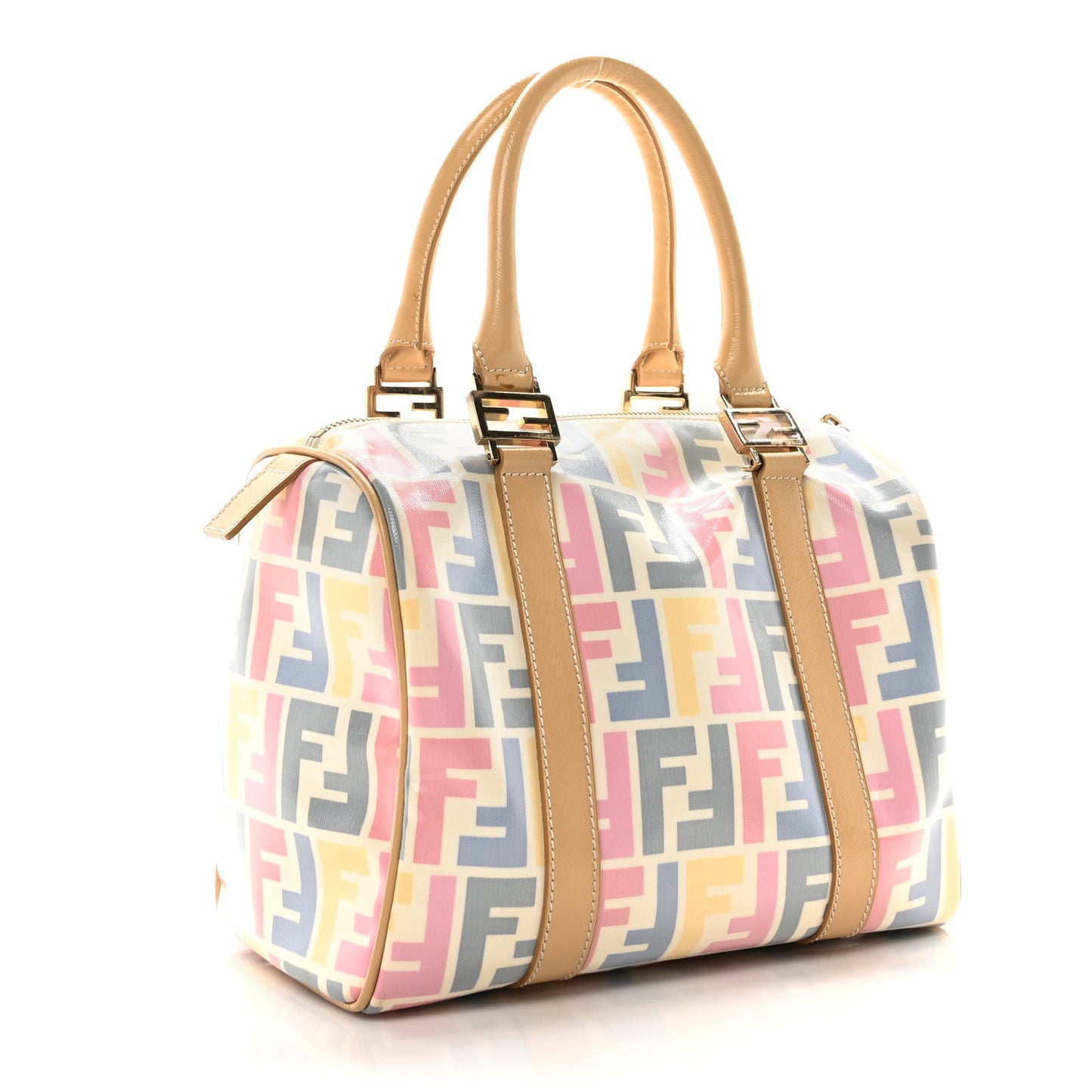 Vitello Grace Glazed Fabric FF Small Boston Multicolor White