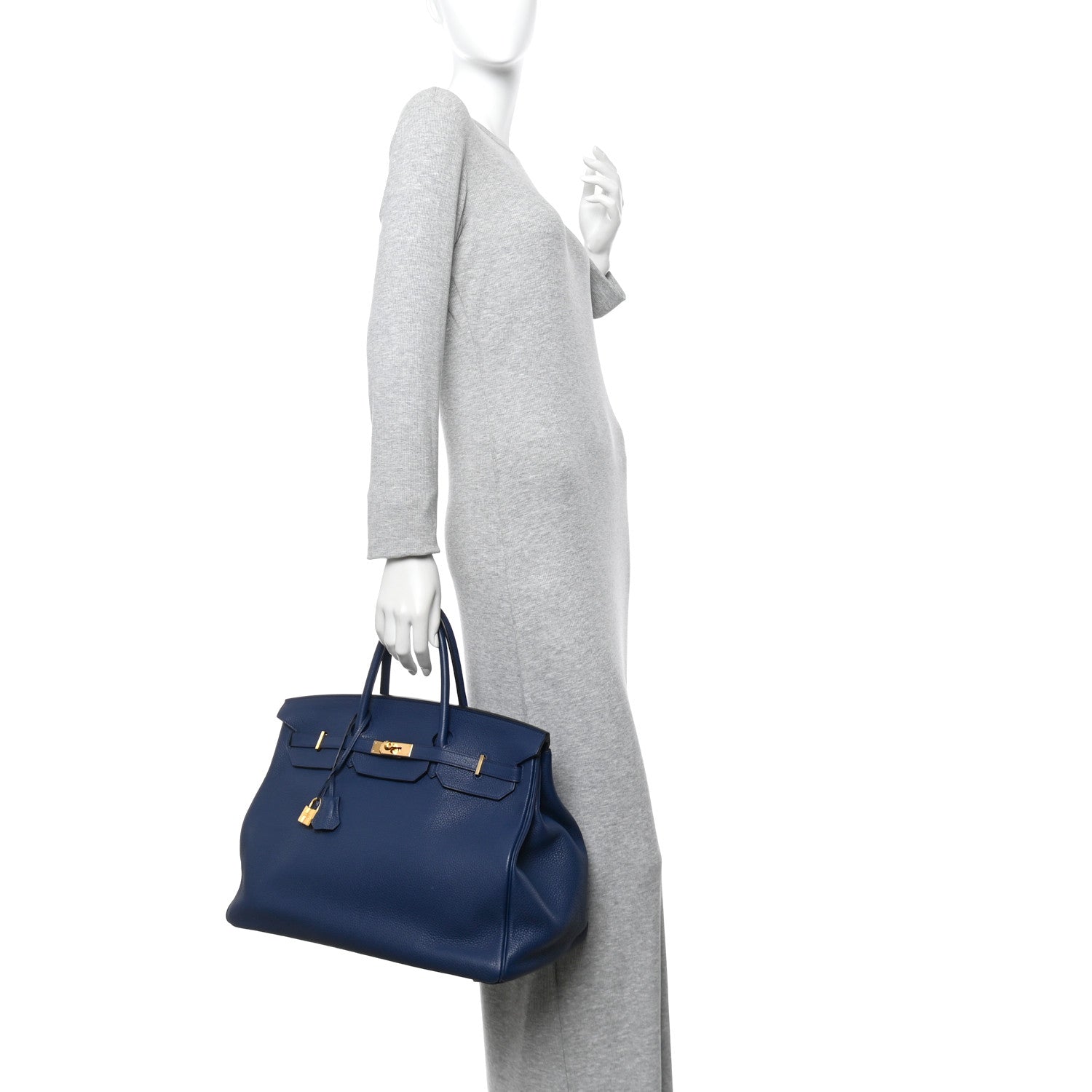 Hermes Togo Birkin 40 Bleu Saphir 2 of 17