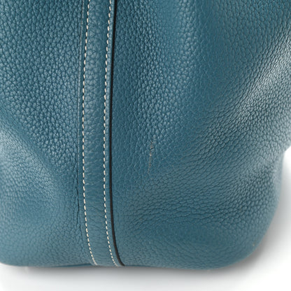 Hermes Taurillon Clemence Picotin Lock 18 PM Blue Jean 10 of 12