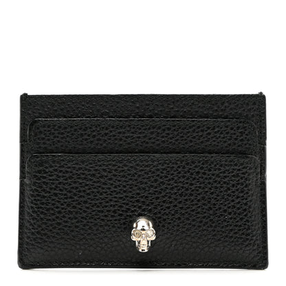 Alexander McQueen Calfskin Skull Card Holder Black 1 of 6