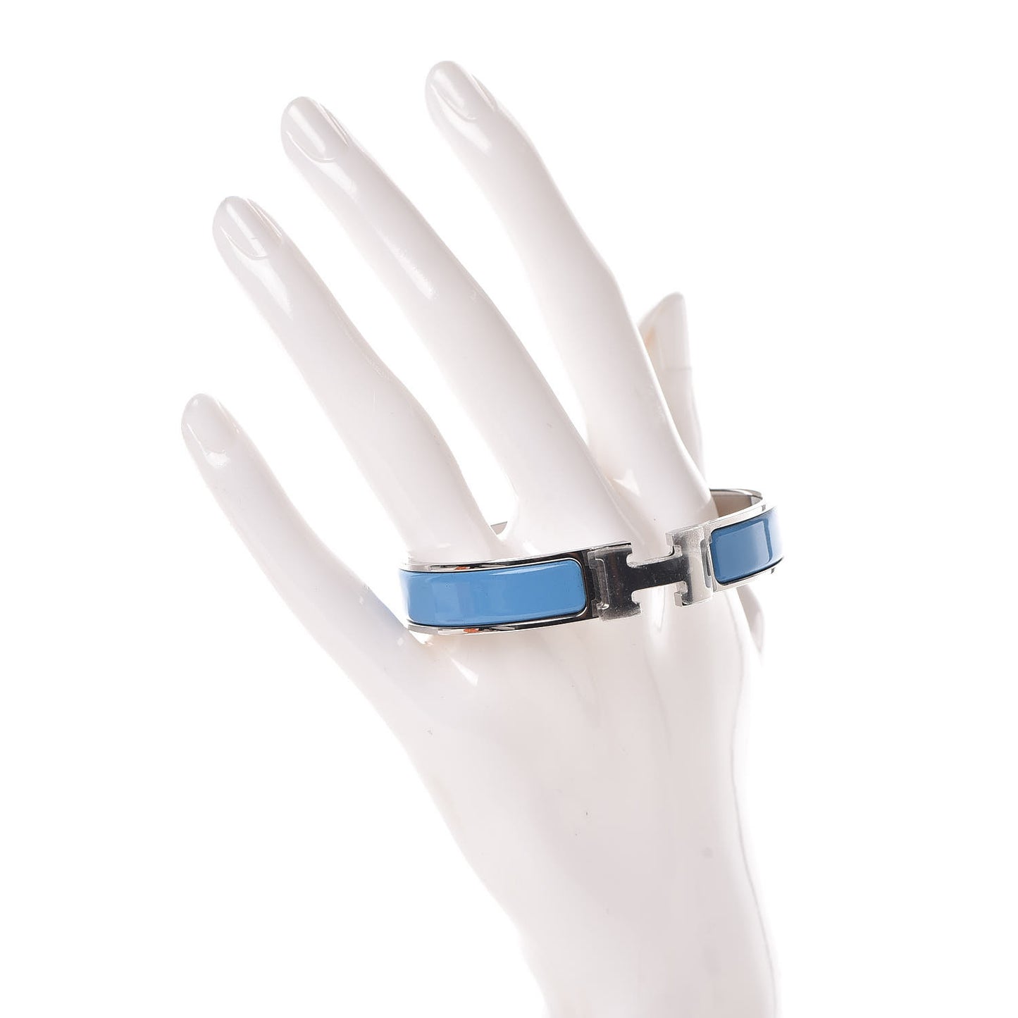 Enamel Narrow Clic Clac H Bracelet GM Bleu Cielo