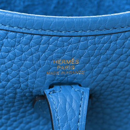 Hermes Taurillon Clemence Evelyne TPM Bleu Zanzibar 5 of 9