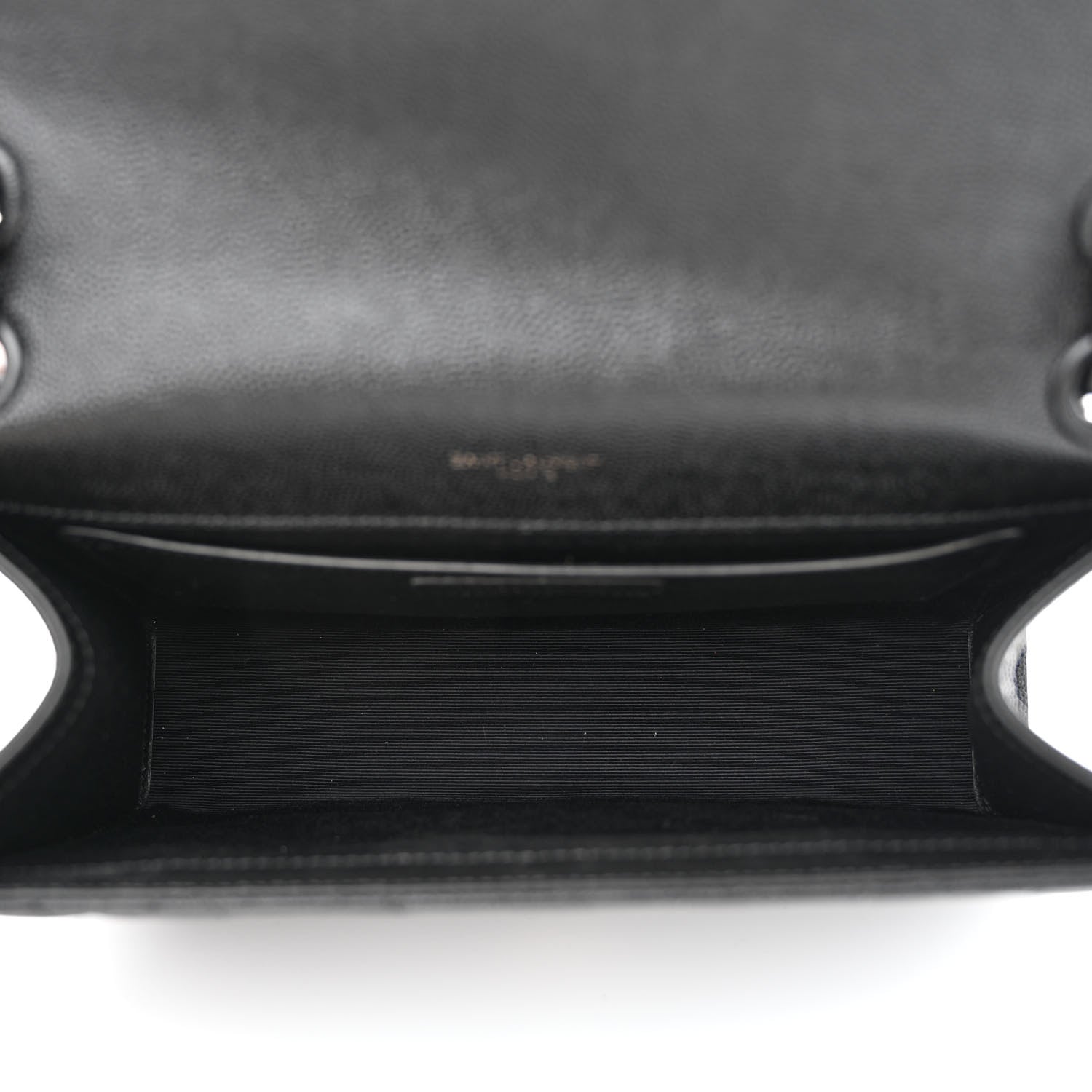 Saint Laurent Grain De Poudre Textured Mixed Matelasse Triquilt Medium Monogram Monochrome Satchel Black 5 of 11