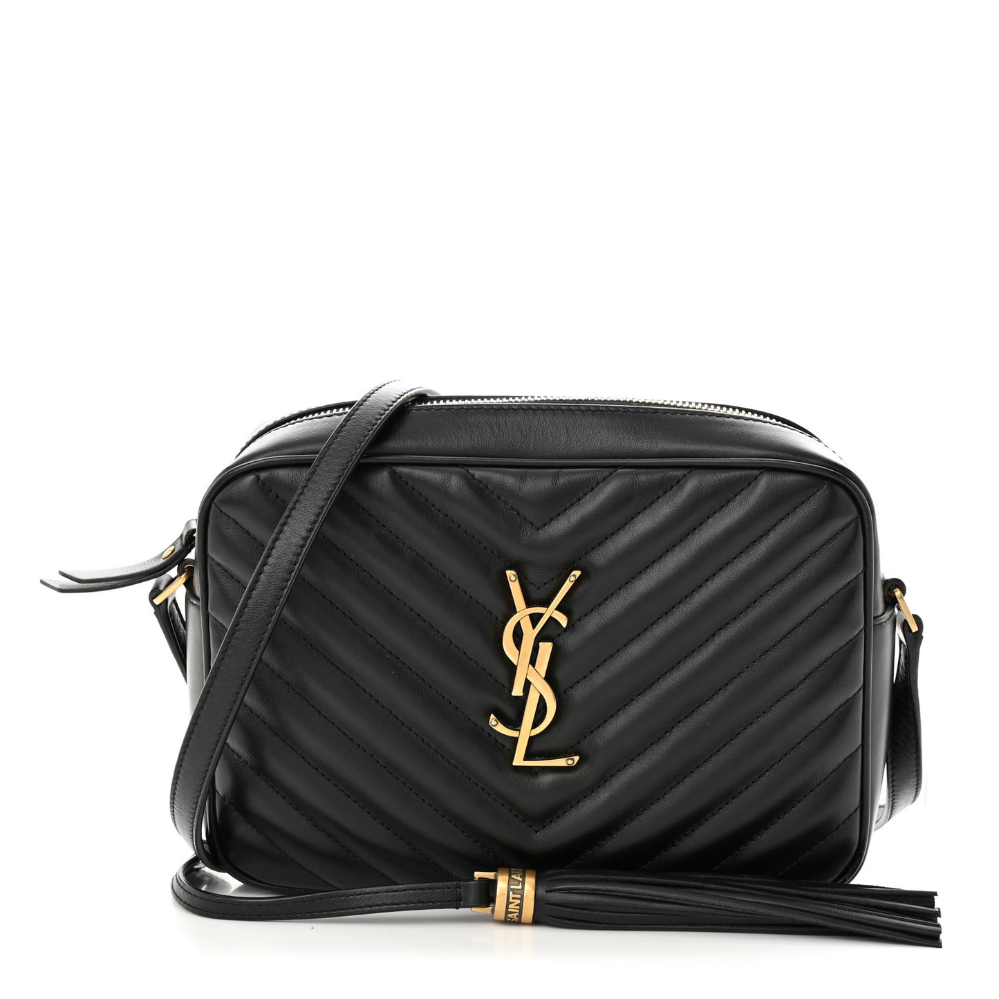 Calfskin Matelasse Monogram Lou Camera Bag Black