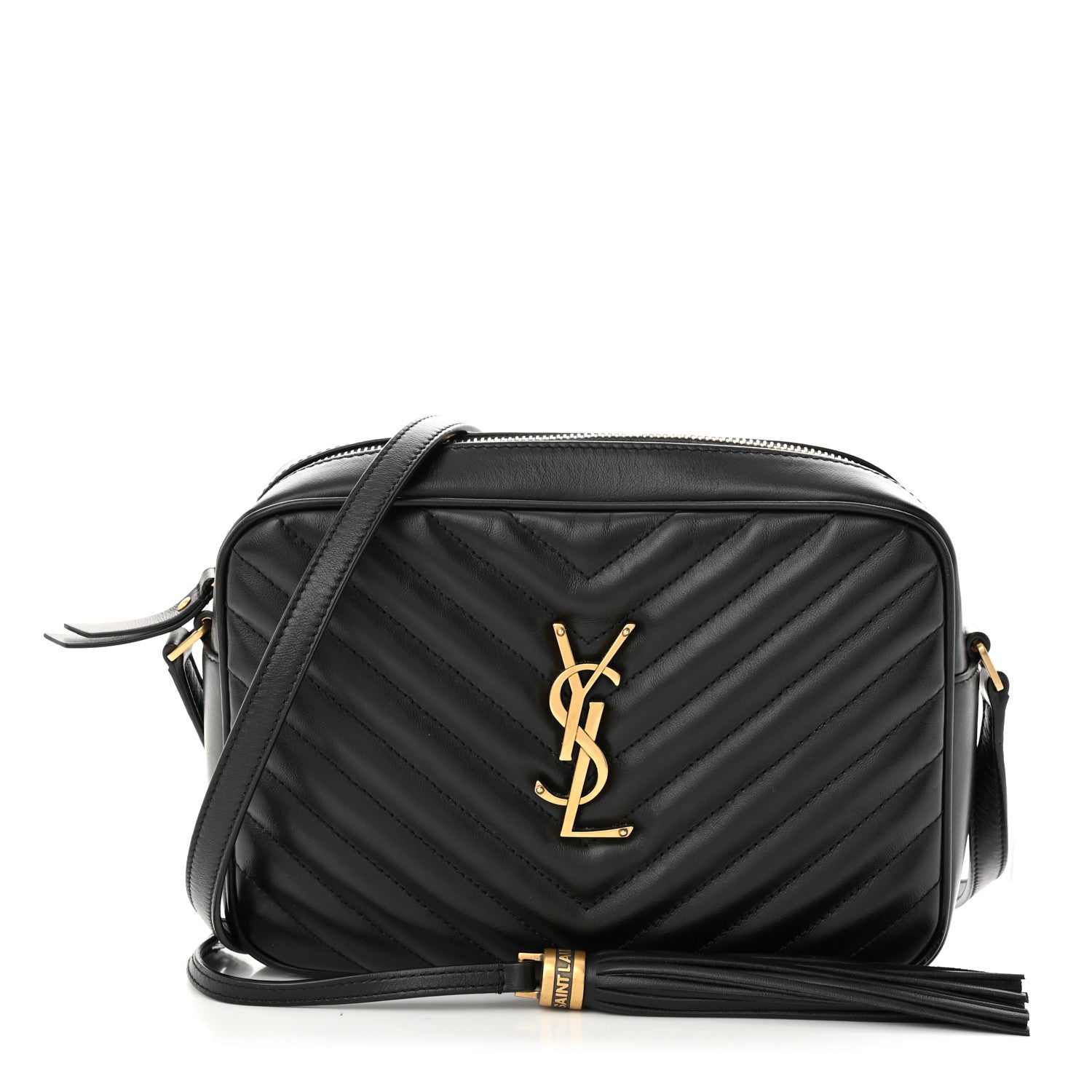 Saint Laurent Calfskin Matelasse Monogram Lou Camera Bag Black 1 of 12