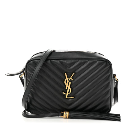 Saint Laurent Calfskin Matelasse Monogram Lou Camera Bag Black 1 of 12