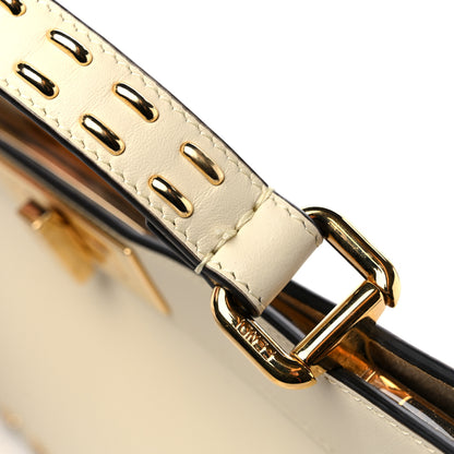 Fendi Vitello King Camoscio Metal Stitch Peekaboo I SEE U Horizontal Satchel Pergamena 10 of 10