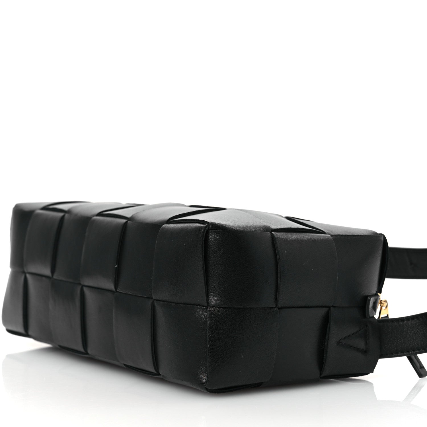 Bottega Veneta Lambskin Maxi Intrecciato Brick Cassette Bag Black 10 of 12