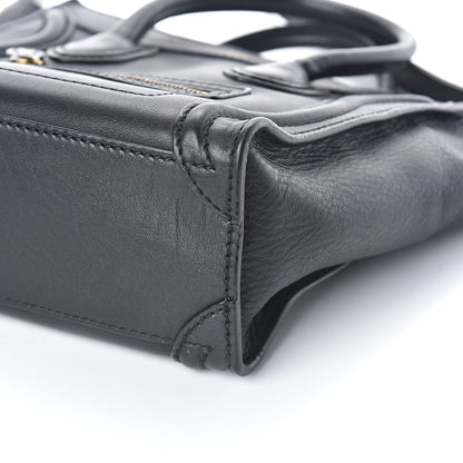 Celine Smooth Calfskin Nano Luggage Black 9 of 9