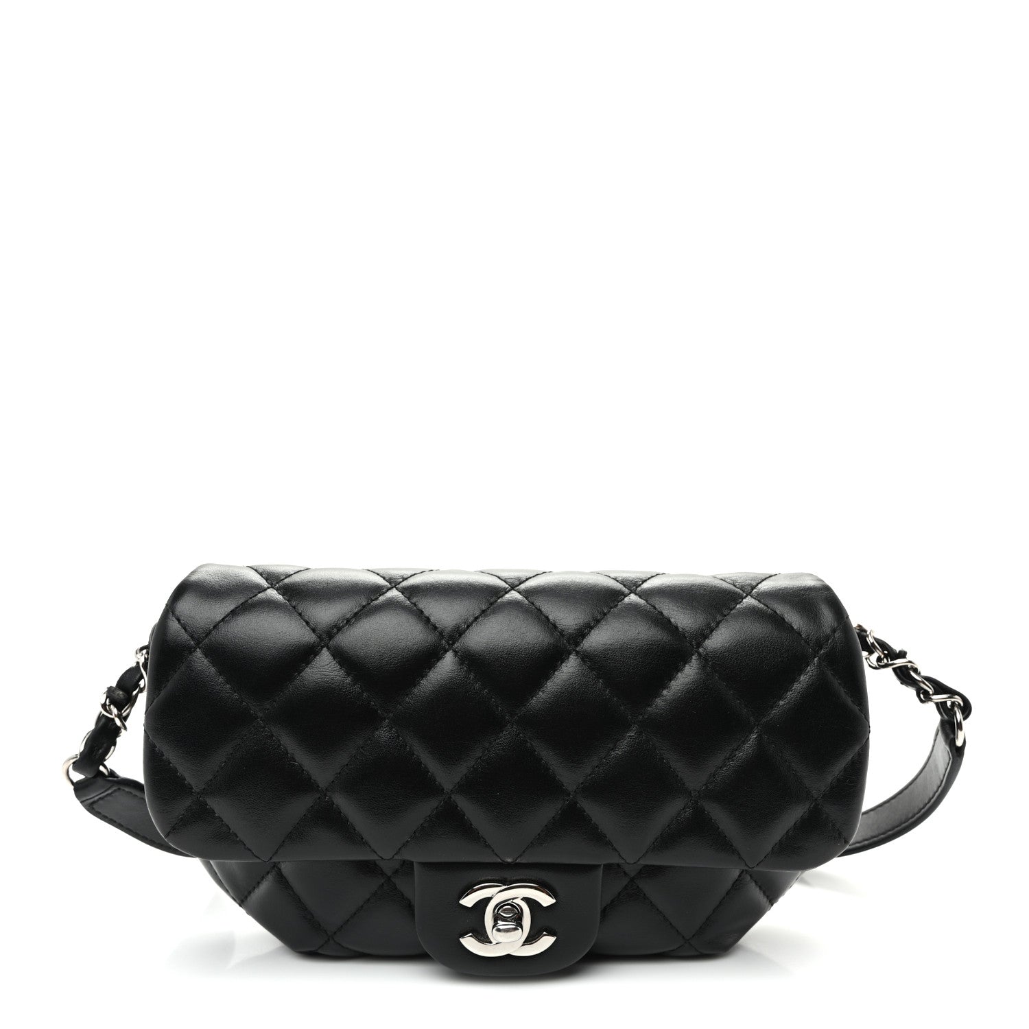 Chanel Calfskin Quilted CC Uniform Flap Belt Bag Black 1 of 10