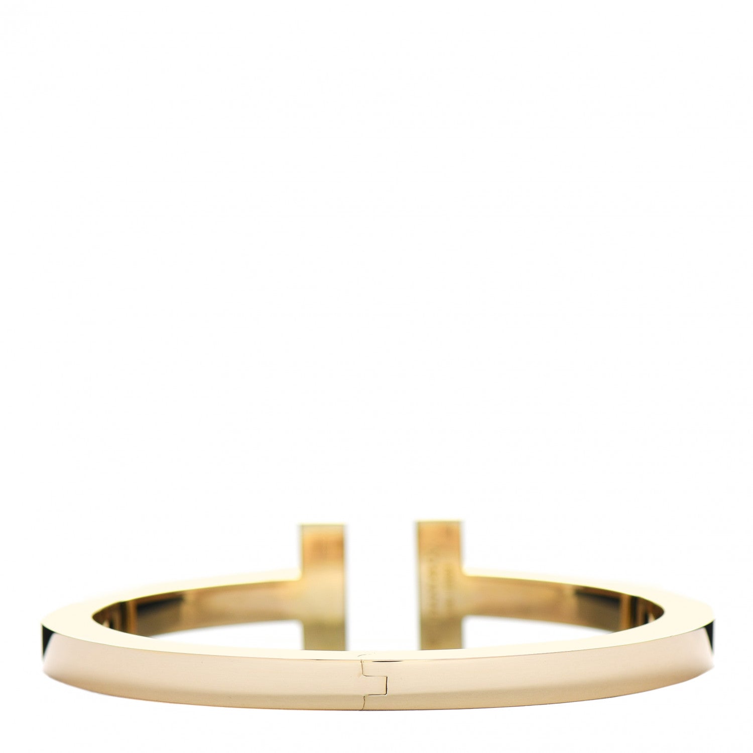 Tiffany 18K Yellow Gold Diamond T Square Pave Bracelet 2 of 4
