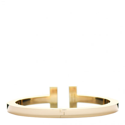 Tiffany 18K Yellow Gold Diamond T Square Pave Bracelet 2 of 4