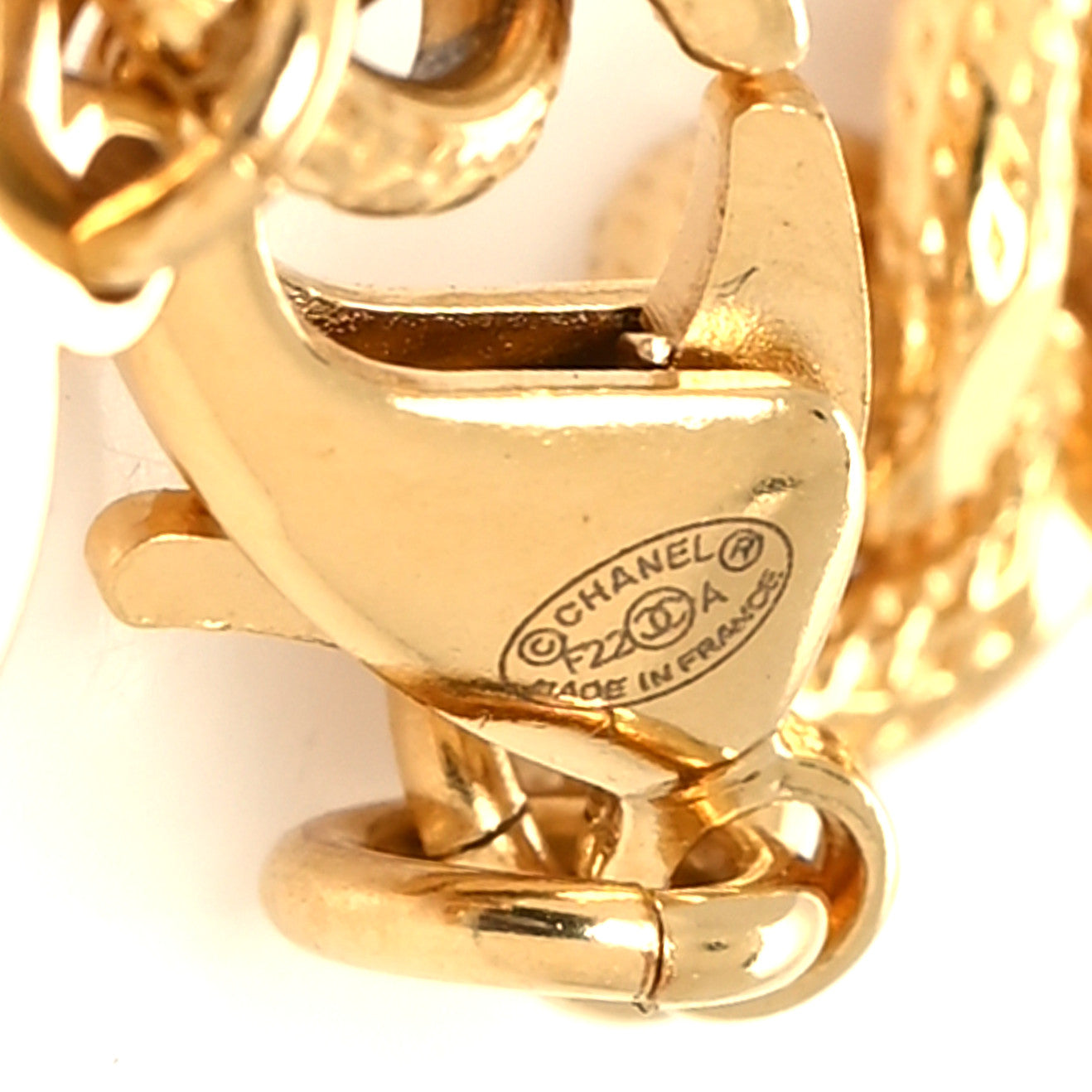 Chanel Crystal CC Chain Link Bracelet Gold 5 of 5