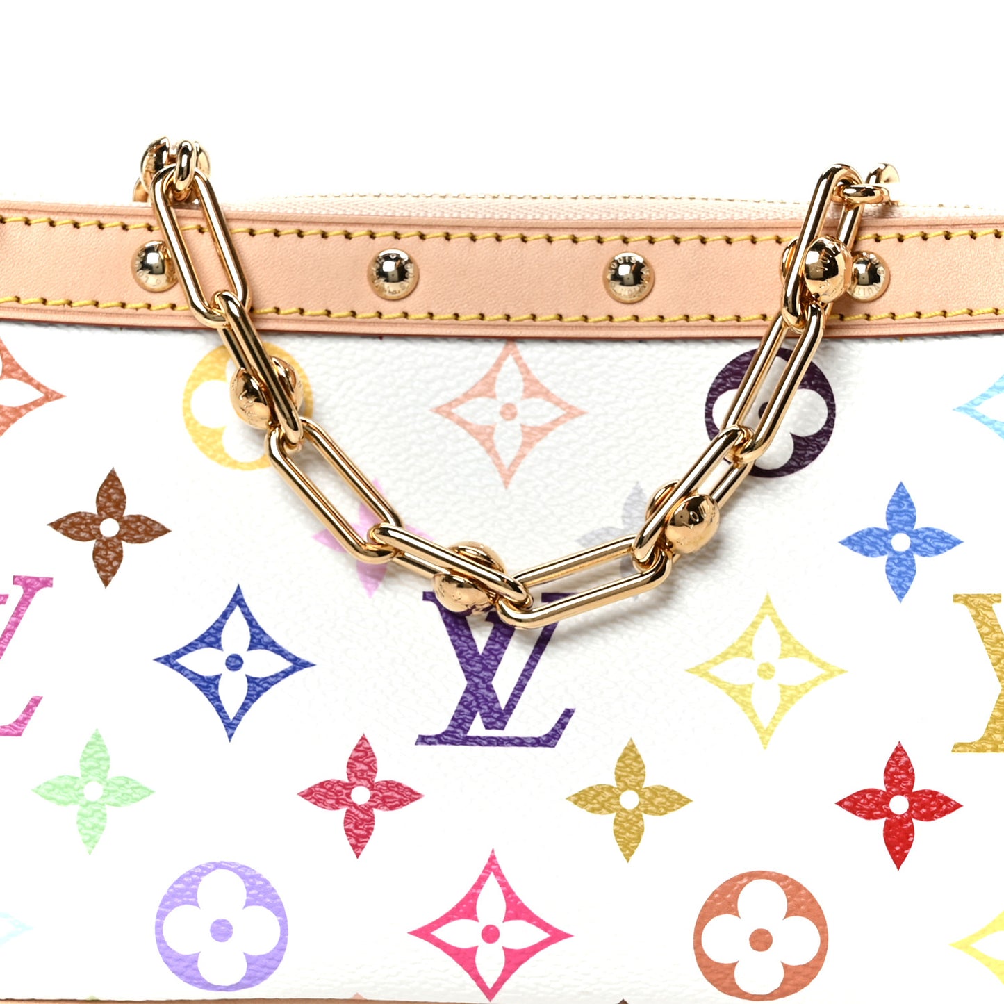 LV X TM Monogram Multicolor Pochette Accessories White