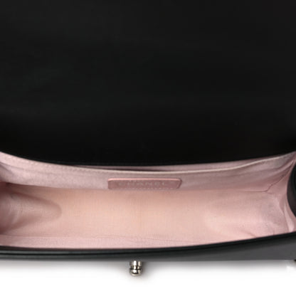 Chanel Calfskin Pearl Chevron Medium Boy Flap Black 5 of 10