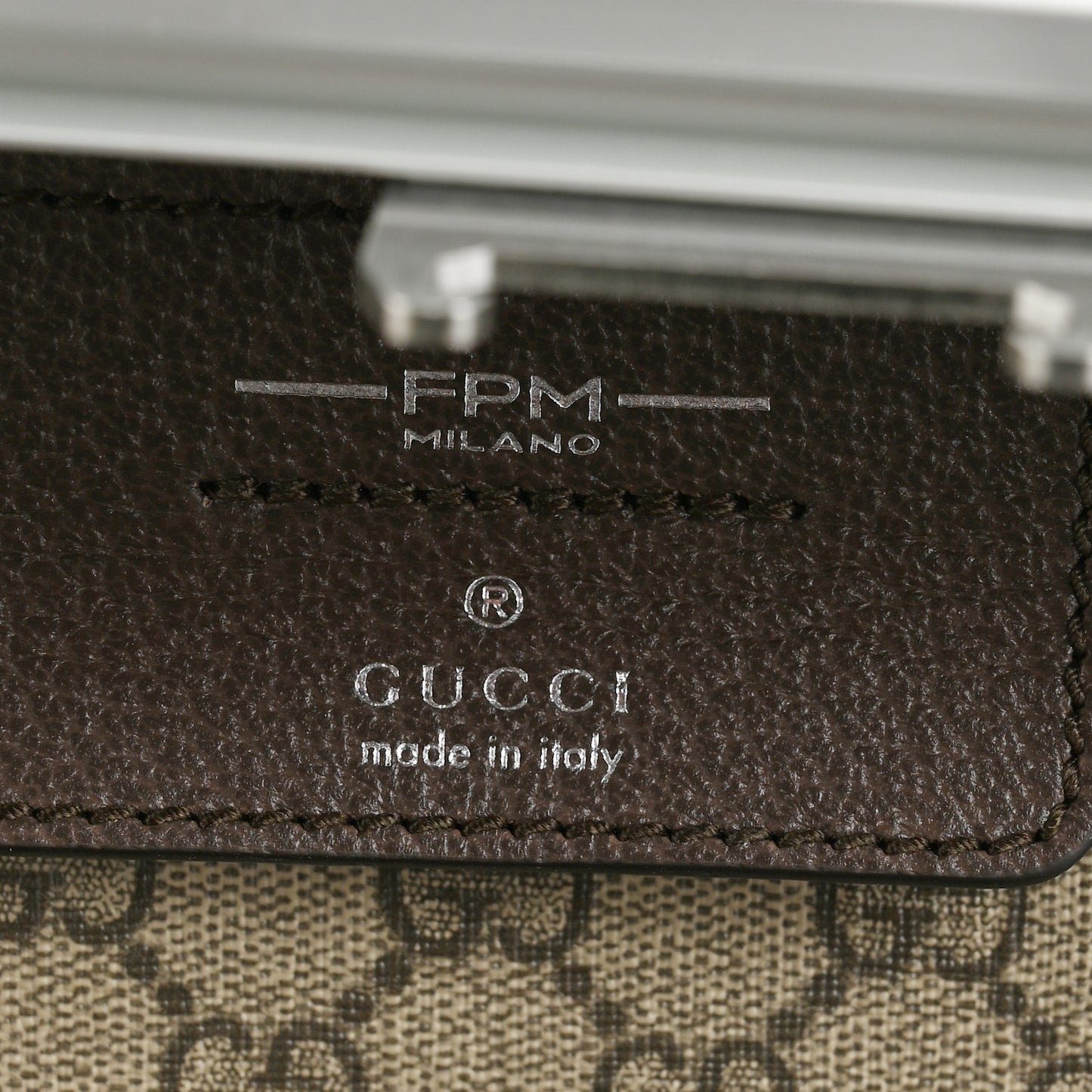 GG Supreme Monogram Aluminium Porter Medium Trolley Suitcase Silver