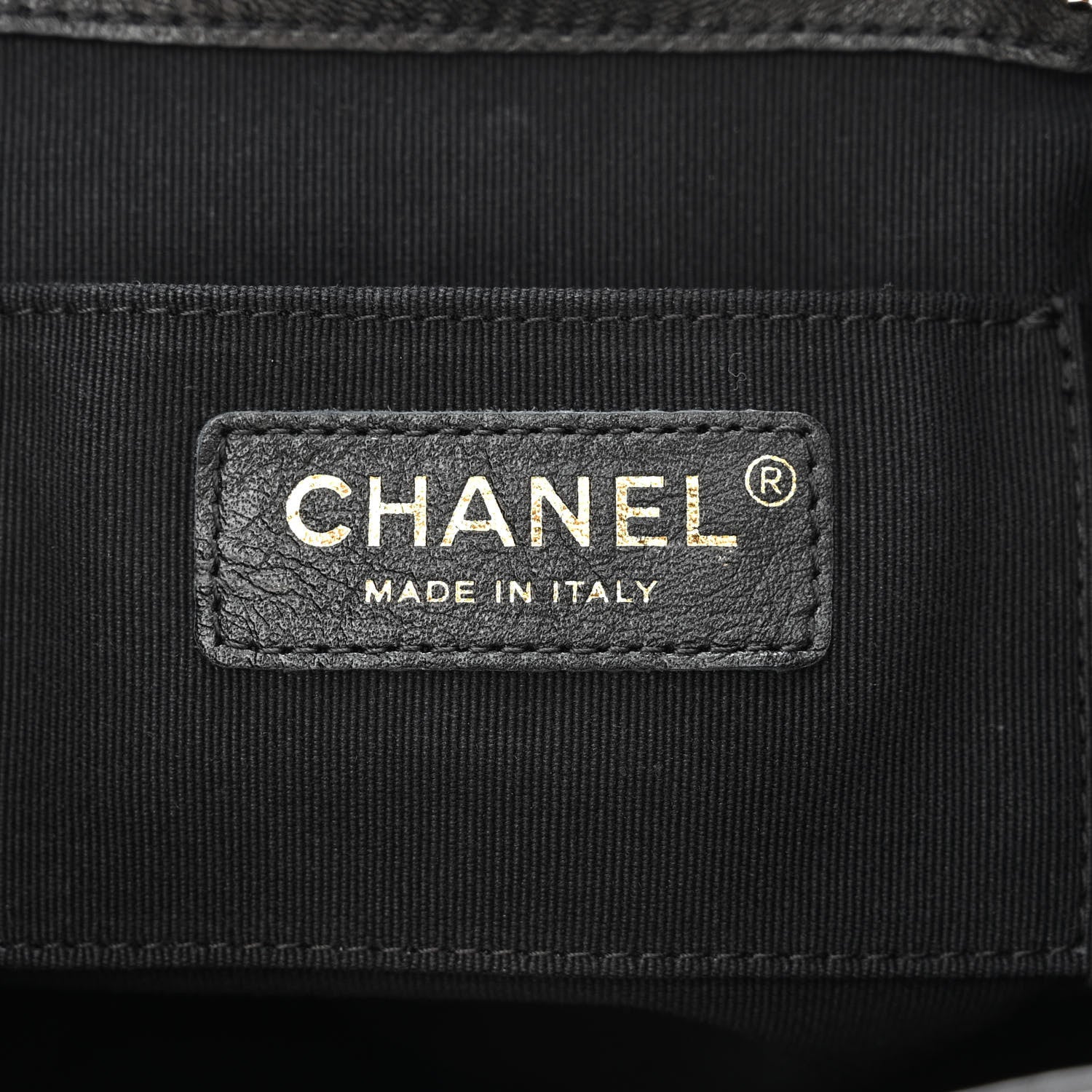 Chanel Glazed Aged Calfskin Quilted Small Duma Drawstring Backpack Black 6 of 10