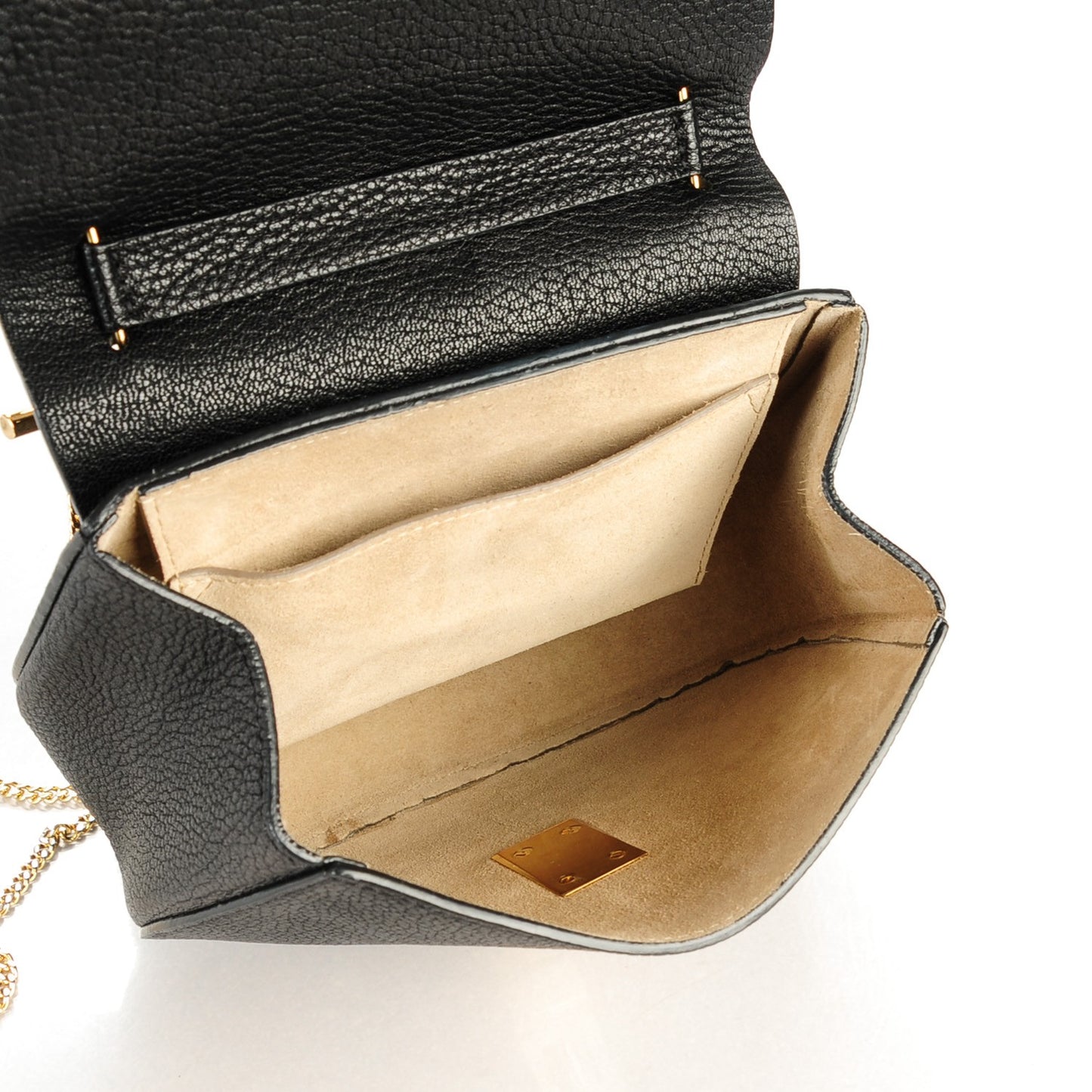 Grained Lambskin Medium Drew Shoulder Bag Black