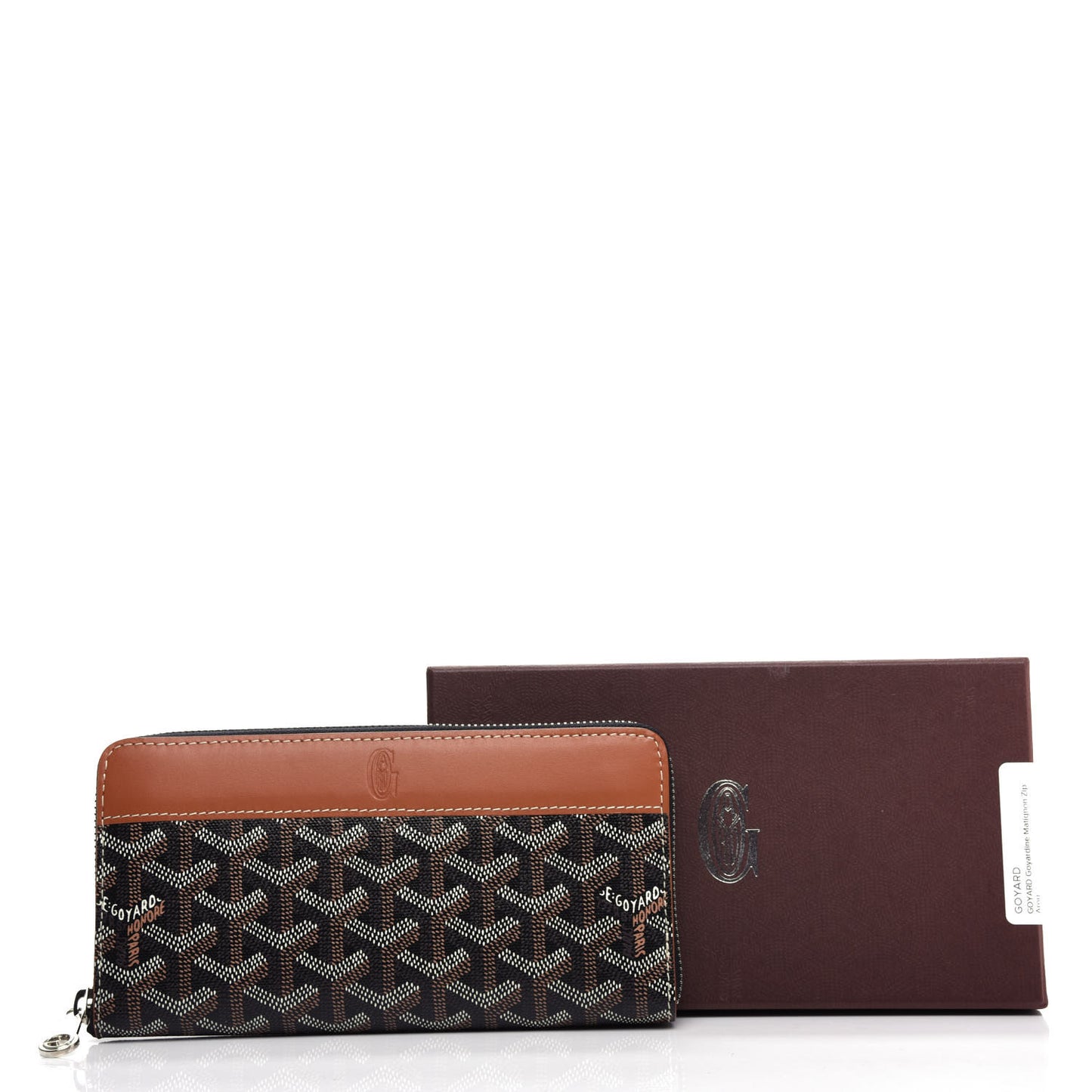 Goyardine Matignon Zip Around GM Wallet Black Gold