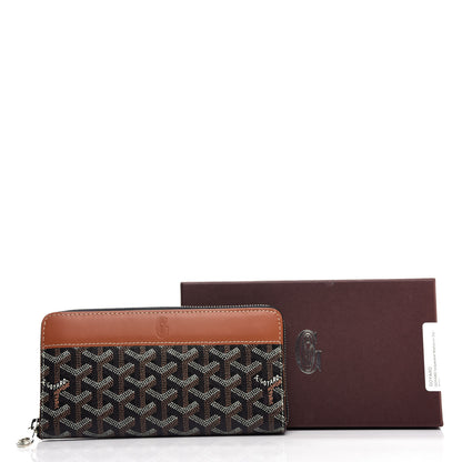 Goyard Goyardine Matignon Zip Around GM Wallet Black Gold 7 of 7