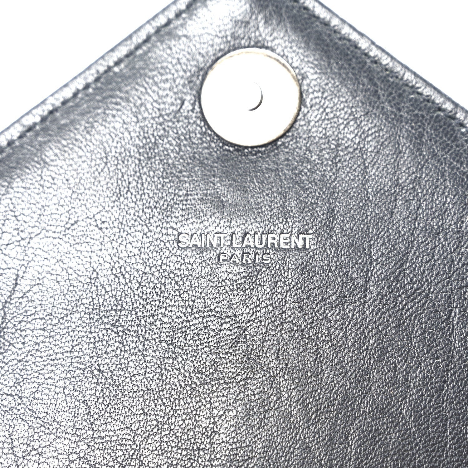 Saint Laurent Sheepskin Matelasse Chevron Monogram Large College Satchel Black 6 of 9