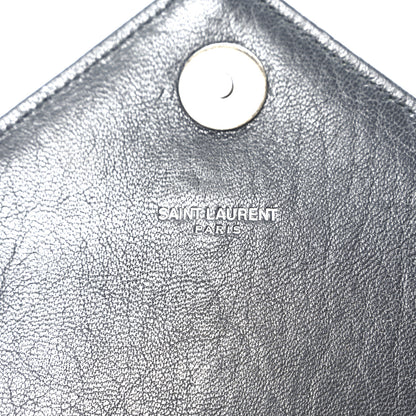Saint Laurent Sheepskin Matelasse Chevron Monogram Large College Satchel Black 6 of 9
