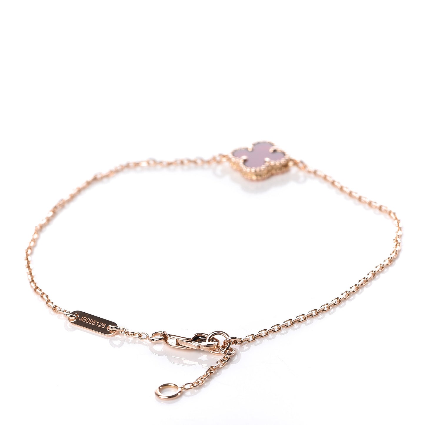 18K Rose Gold Carnelian Sweet Alhambra Bracelet