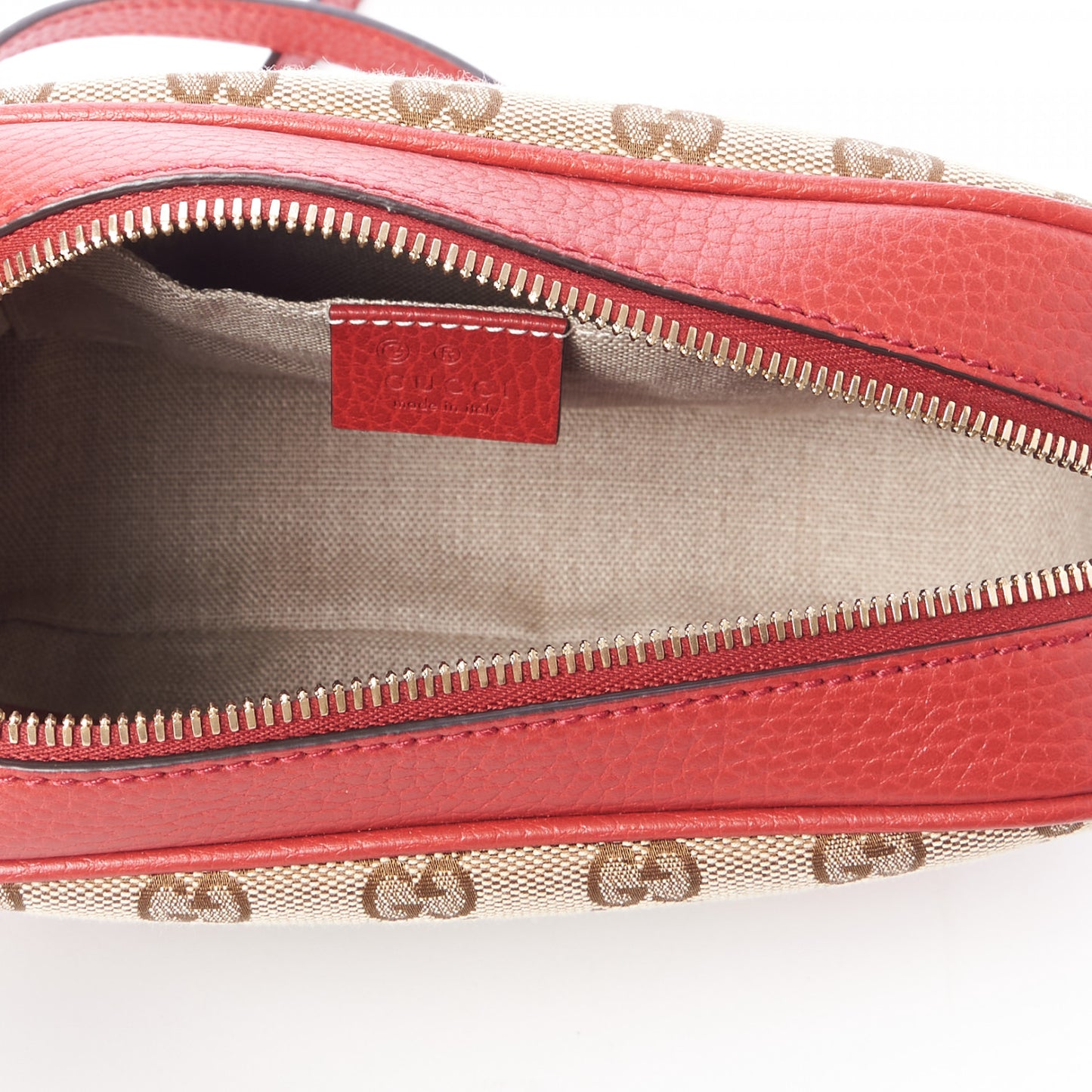 Monogram Mini Bree Messenger Bag Red