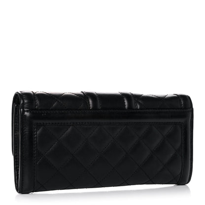 Burberry Calfskin Quilted Continental Wallet Black 3 of 13