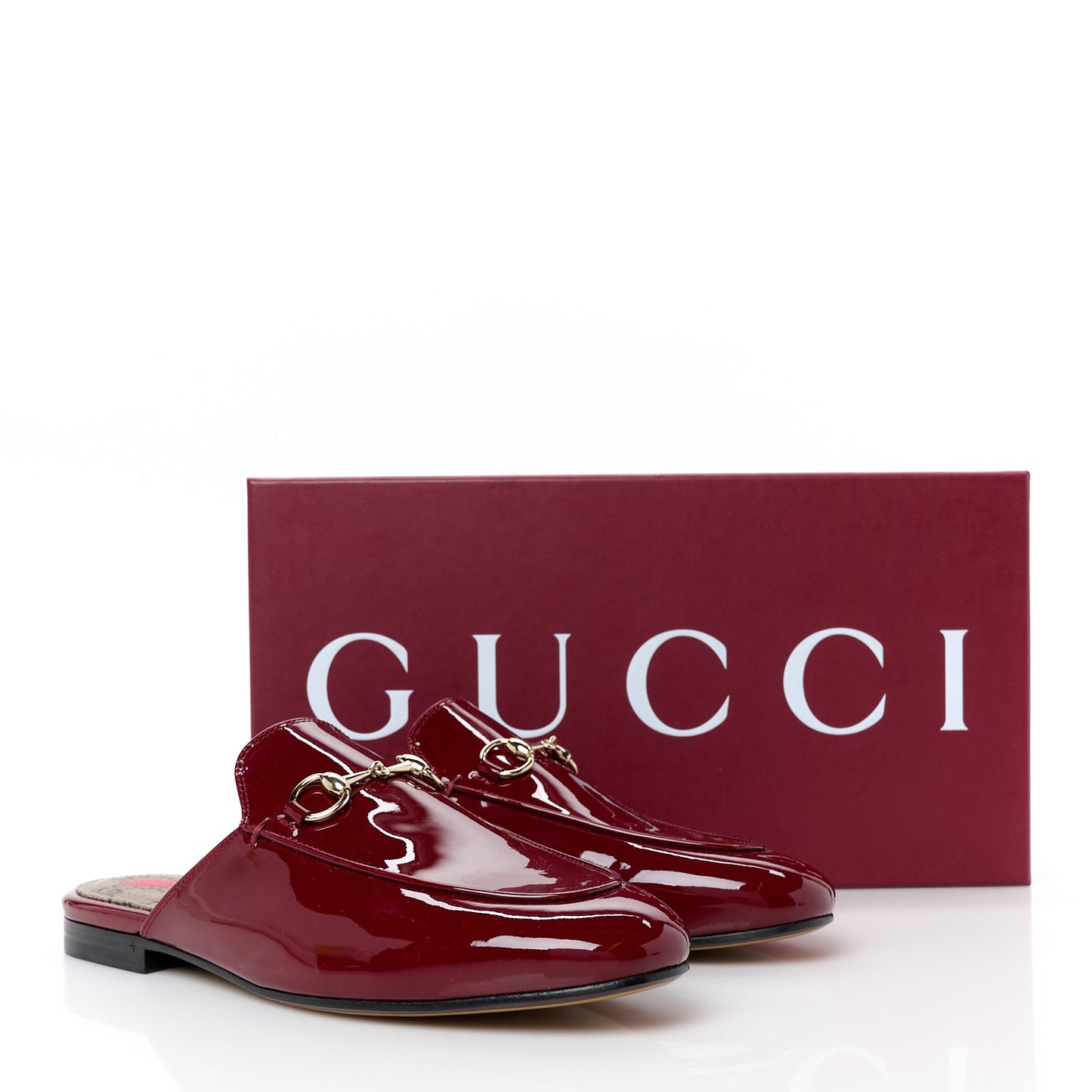 Patent Womens Princetown Slippers 37.5 Rosso Ancora