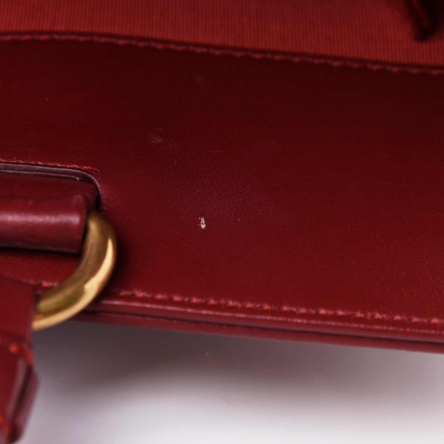 Chanel Lambskin Quilted Boy Shopping Tote Dark Red 11 of 11