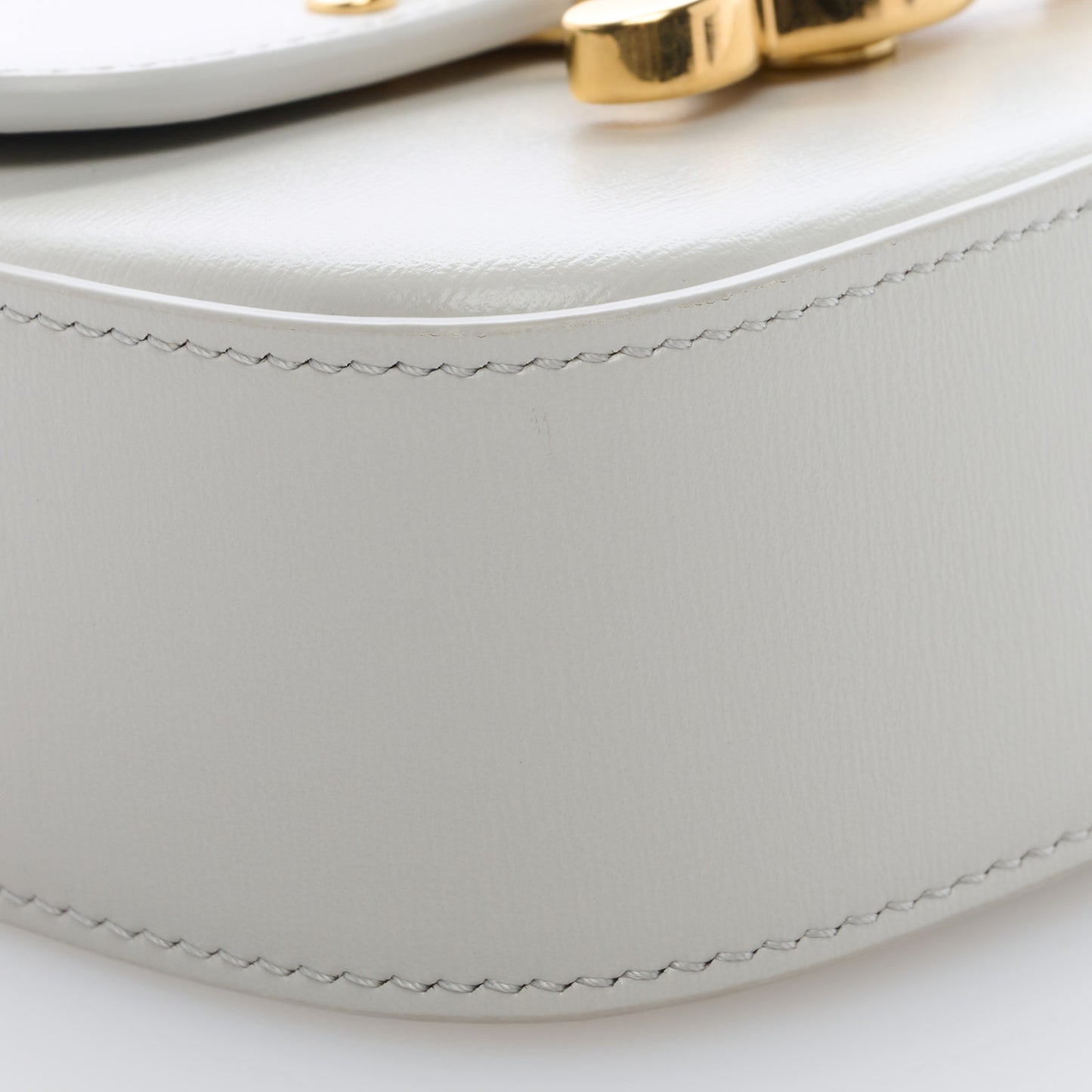 Shiny Calfskin Mini Triomphe Chalk