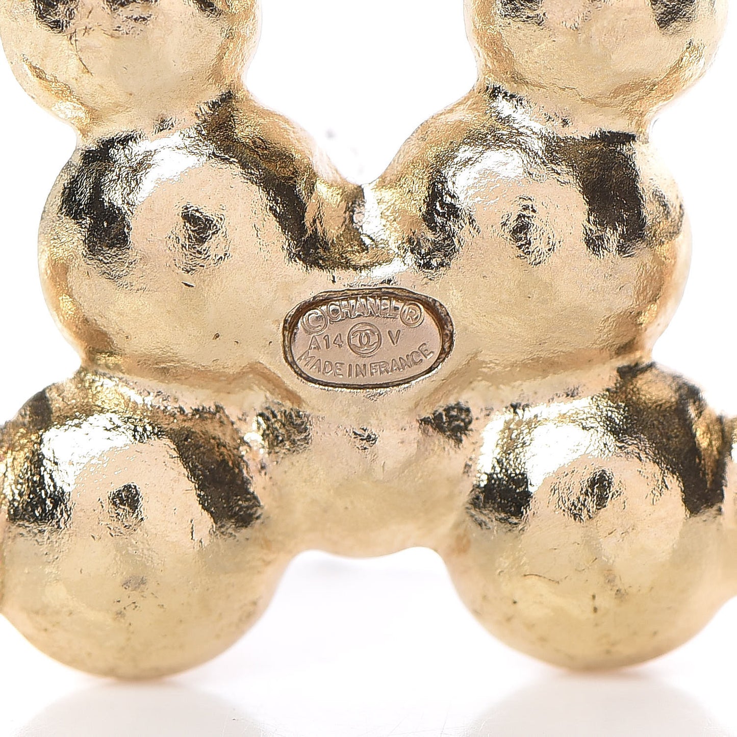 Pearl CC Brooch Gold