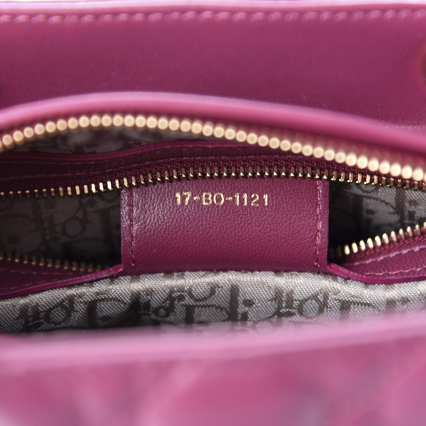 Lambskin Cannage Medium Lady Dior Purple