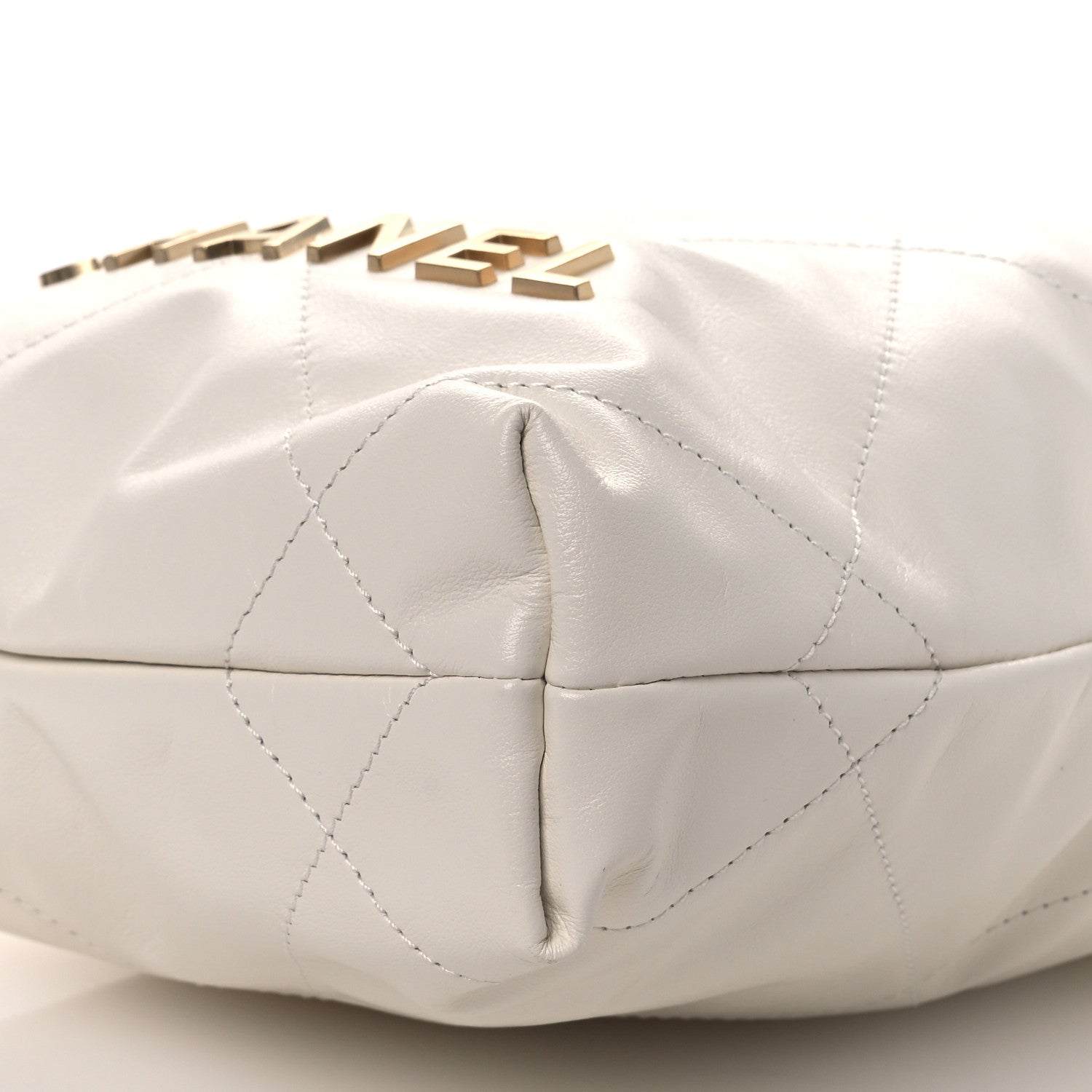 Chanel Shiny Calfskin Quilted Mini Chanel 22 White 1792563
