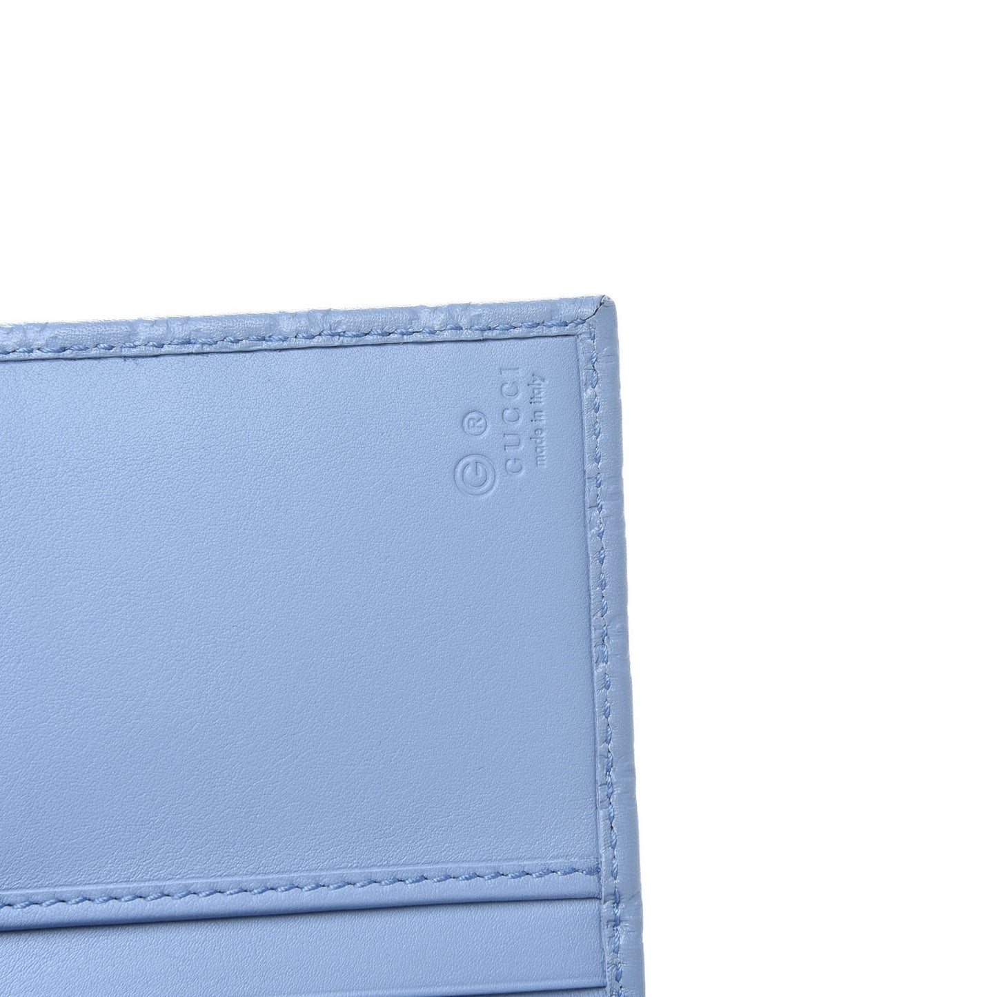 Soft Microguccissima Continental Wallet Mineral Blue
