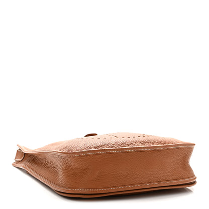 Hermes Taurillon Clemence Evelyne III PM Gold 4 of 10