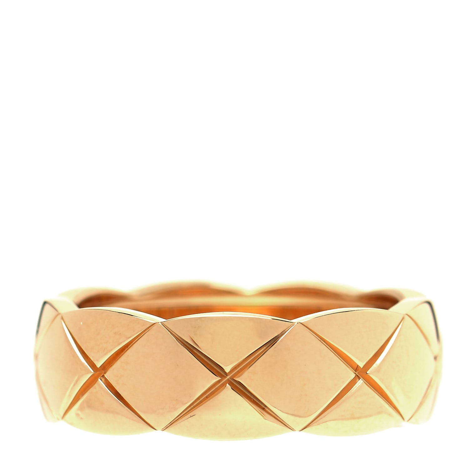 Chanel 18K Yellow Gold Small Coco Crush Ring 55 7.25 1 of 4
