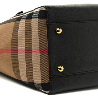 Burberry Grainy Calfskin House Check Small Canterbury Black 9 of 17