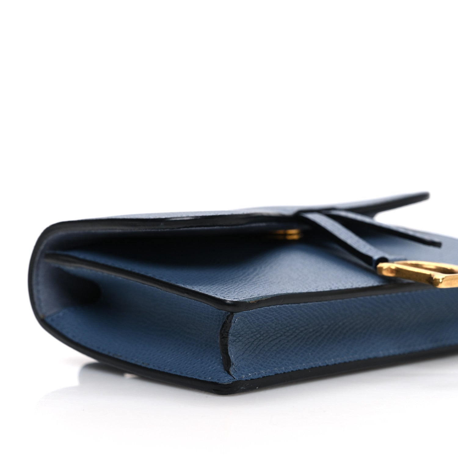Christian Dior Grained Calfskin Saddle Belt Bag Denim Blue 10 of 11