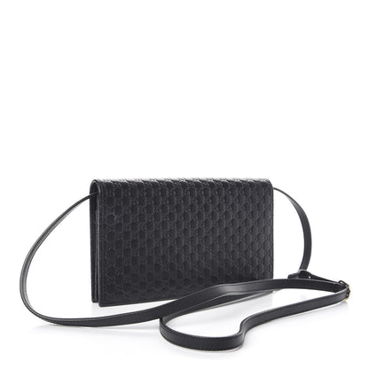 Gucci Microguccissima Crossbody Wallet Black 3 of 10