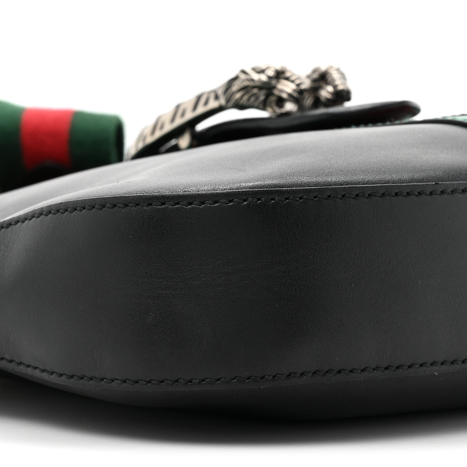 Gucci Calfskin Web Stripe Small Dionysus Hobo Black 10 of 12